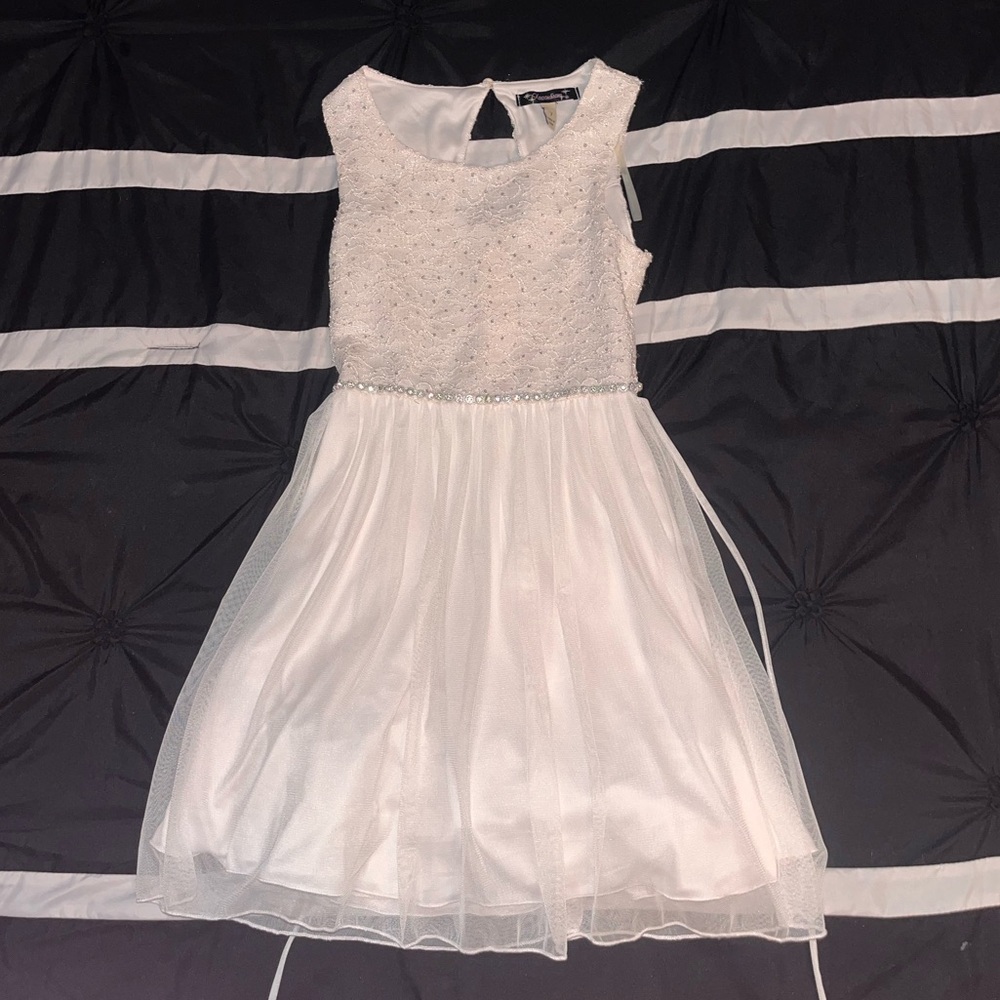 Girls champagne special occasion dress